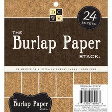 DCWV 6"x6" Single-Sided Specialty Stack 24pcs - Burlap