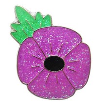 PURPLE GLITTER ENAMEL PIN