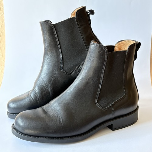 Aigle black leather chelsea - black,