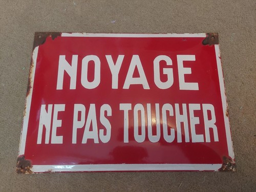 Vintage french enamel - enamel, swimming