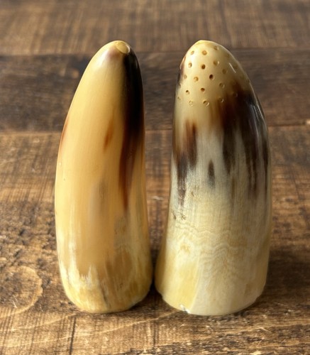 Vintage natural horn salt - horn,