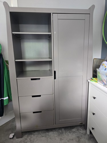 Wardrobe with drawers grey - drawers,