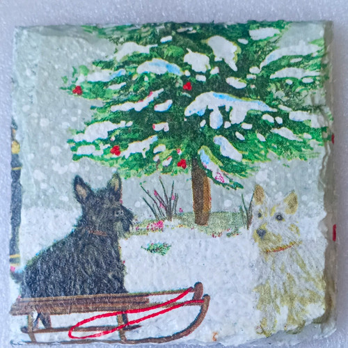 Handmade slate coaster - slate,