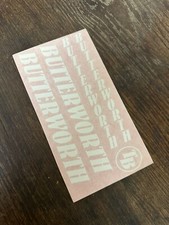 Tony butterworth Bicycle Decals Transfers Stickers Set WHITE 5 decals