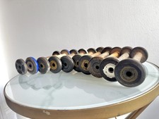 Ten Vintage Wooden industrial