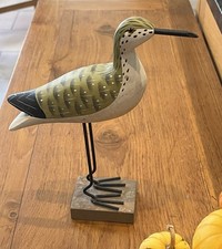Vintage Hand Carved Hand Painted Wooden Shore Bird Decoy
