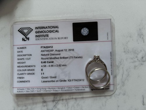 18k white gold engagement and - 18k,