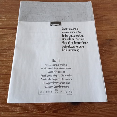 Rotel operating - ra-01,