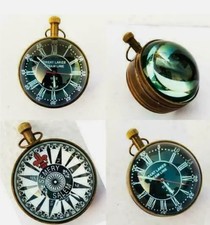 Clock Globe Desk Table Brass