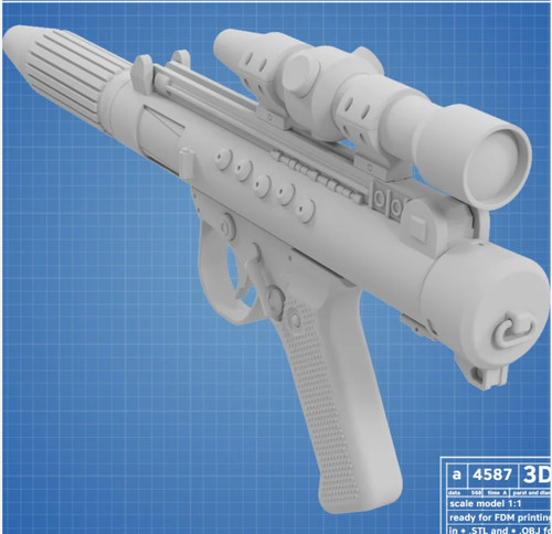 Blaster 1 scale 3d - blaster,