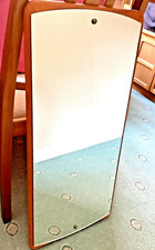 Vintage Teak  Long Wall Mirror 70's Mid Century  -  76cm x  35 cm