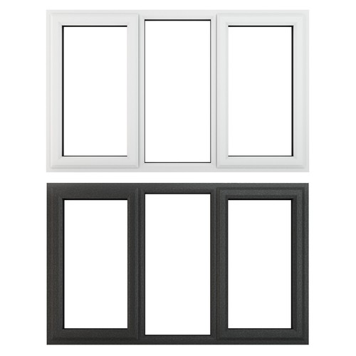 Pvc double glazed window - glazed,