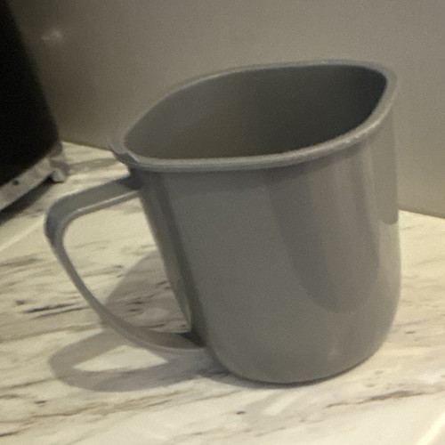 Grey square plastic coffee - grey, mug