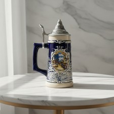 German Beer Stein Pewter Lid