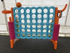 Giant 4 in a Row Game Jumbo Connect 4 Games w/42 Rings Basketball Hoop-Orange
