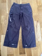 Vintage Marks Spencer Per Una Fine Cord wide combat cargo grey corduroy petite 8