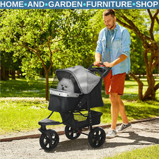 Pet Stroller Pushchair for Small Dogs Miniature Dog Pram Puppy Carrier Pets HGFS