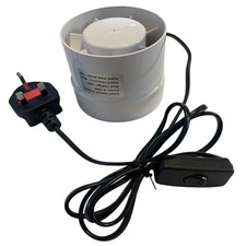 100mm Inline Fan With Switch -