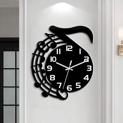 Music note wall clock - music,