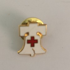 Red Cross Enamel Metal Pin