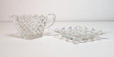 Art Deco glass sauce boat and