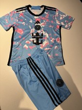 Kids No 10 Messi Inter Miami Kids Shirt/Shorts, 3rd kit, Size 22 (approx 6-7yrs)