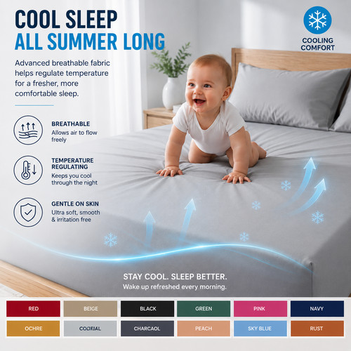Summer cool sleep fitted sheet - summer,