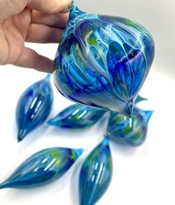 7 Hand Blown Art Glass Balls