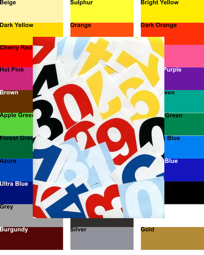 Self adhesive door numbers - door,