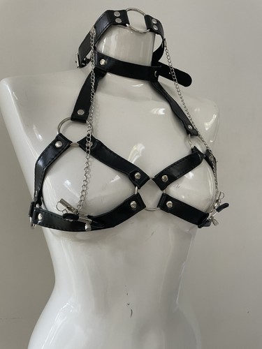 Black faux leather body - faux,