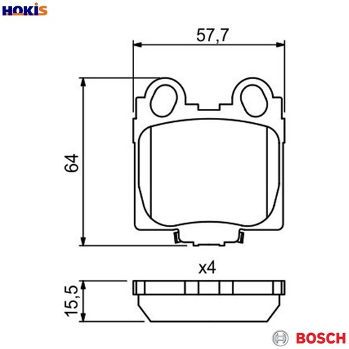 Brake pad set disc - 4x,