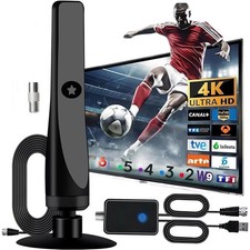 Antena Indoor TV Aerial 1080P 4K HD 360° Digital TV Antenna with Signal Booster