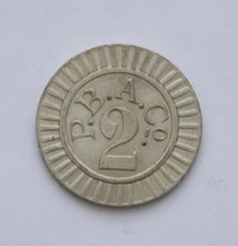 "P.B.A. CO" SILVERED BRASS