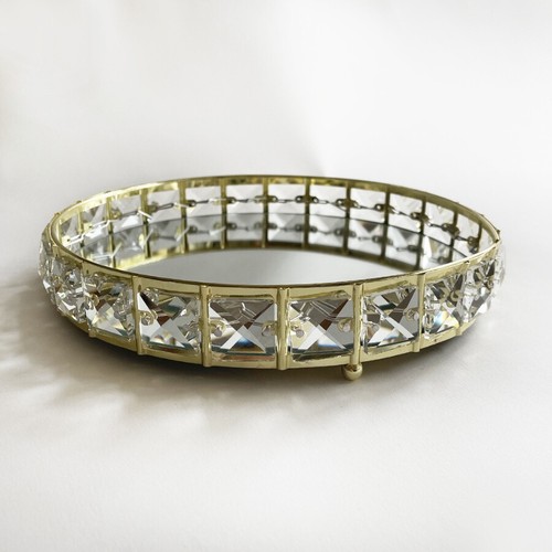 Gold round crystal - gold, diamond