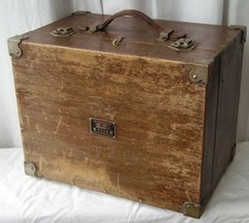 ANTIQUE WOODEN FITTED CASE