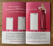 1960's FRIGIDAIRE SHEERLOOK FRIDGE Refrigerator 1960  Promotional Leaflet Thirty
