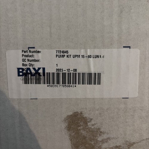 Brand new baxi - pump, upm