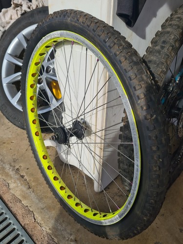 Trials bike wheel yellow - trials,