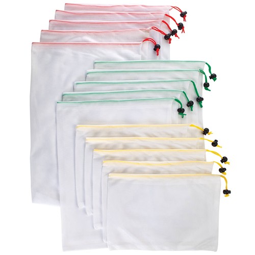Reusable mesh produce bags - produce, by