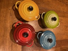 Le Creuset Stoneware Mini Lidded Casserole 8 oz / 0.25L - Cerise Great Condition