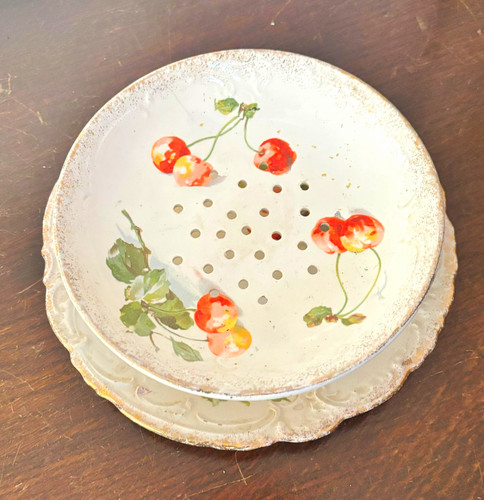 Ceramic cherry berry bowl - cherry,