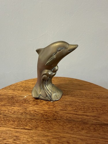 Vintage brass dolphin ornament - vintage,