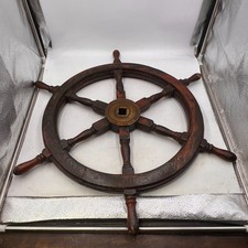 VTG 27” Wall Decor Ship Helm