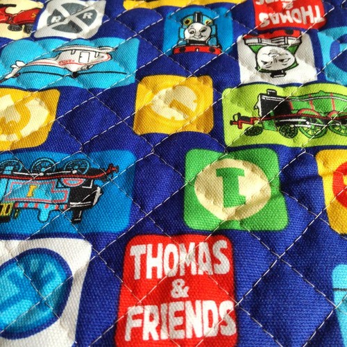 Thomas the tank engine quilted - thomas,