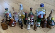 Collection Of Vintage Miniatures Miniature Alcohol Bottles EMPTY