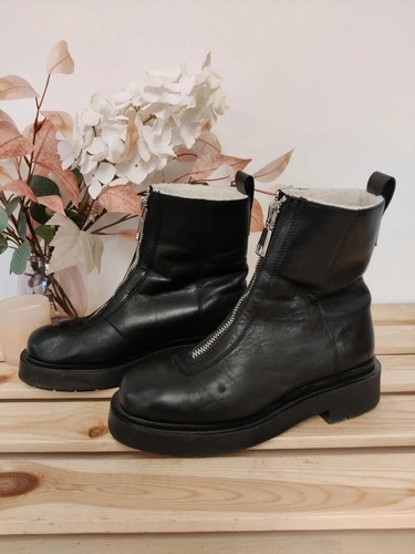Women black leather - women's, h&m