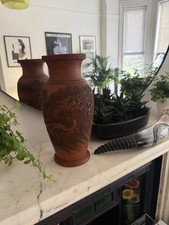 Chinese Yixing Zisha Red Terracotta Vase Large