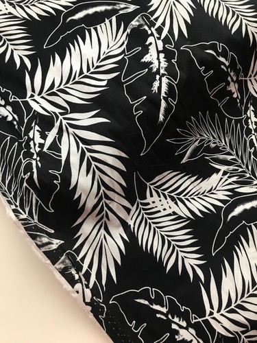 White tropical leaf black - tropical, on