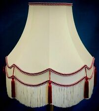 Cream and Burgundy Lampshades