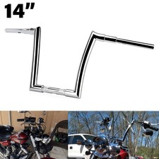 14" Rise Motorcycle Ape Monkey 1.5" Fat Handlebar Chrome For Harley Road Glide